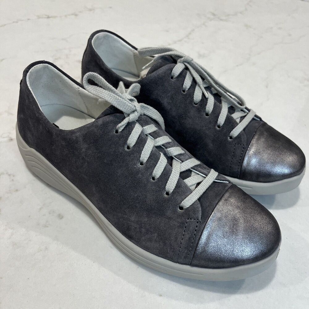 Romika NEW Sina Gray Suede Comfort Cap Toe Casual Sneakers Shoes EU 37 6-6.5